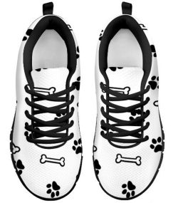 Women's Dog Paw Print Sneakers, Low Top Running Shoes, Custom Athletic Gifts for Dog Lovers - Image 3