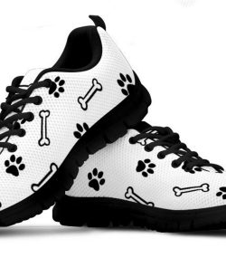 Women's Dog Paw Print Sneakers, Low Top Running Shoes, Custom Athletic Gifts for Dog Lovers - Image 2
