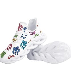 Custom Pet personalization Dog Paw Shoes Sneakers  Colorful Paw Print Sneakers  Comfortable Casual Footwear  Unique Dog Lover Gift - Image 3