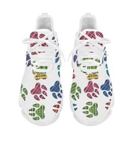 Custom Pet personalization Dog Paw Shoes Sneakers  Colorful Paw Print Sneakers  Comfortable Casual Footwear  Unique Dog Lover Gift